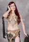 black and gold belly dance costume