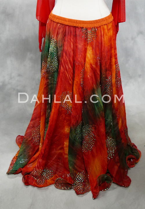 Dynasty VI Tie-dye Chiffon Circle Skirt