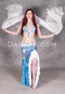 Turquoise and white Egyptian bellydance costume