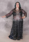 Black and Silver Assuit Caftan From Egypt