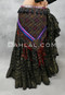 Skirt Shown with a Black Printed Tribal  Shawl with Tassels