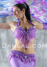GREAT LOOP Bra and Belt Set by Pharaonics of Egypt, Egyptian Belly Dance Costume, Available for Custom Order