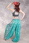 EARTHLY ESSENCE- Teal Printed Cotton Maharani Harem Pants