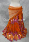 orange and fuchsia chiffon skirt