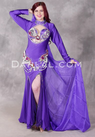 Purple Egyptian Beaded Dress