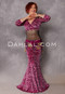 Cleopatra Pink and Fuchsia Glittered Leopard Velvet Top and Matching Skirt