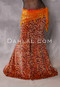 orange leopard print mermaid skirt