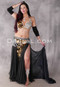 Diamonds and Pearls Black, Gold and Silver Egyptian Beaded Costume