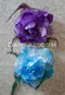 purple and turquoise hair flowers