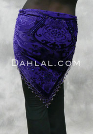 back view purple shawl