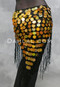 Gold on Black Hand-Crocheted Egyptian Paillette Shawl