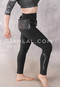 Matte Black Cotton Lycra Legging with Bellydancer Logo