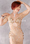 Golden Lace Egyptian Dress close view