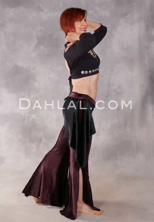 In The Wild Cairo Velvet Pant with Hip Wrap - Temple Dancer