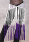 GEMINI II Sequin & Fringe Hip Skirt - Lavender and Purple
