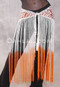 GEMINI II Sequin & Fringe Hip Skirt - Orange
