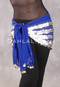 Five Row Egyptian Coin Scarf in Royal Blue