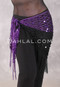 Two Tone Glitter Sequin Wrap- Purple & Black