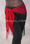 Two Tone Glitter Sequin Wrap- Red & Black