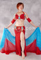 Cleopatra's Charm Egyptian Costume - Red, Turquoise and Gold, by Eman Zaki