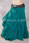 Teal Solid Cotton 25 Yard Tiered Skirt