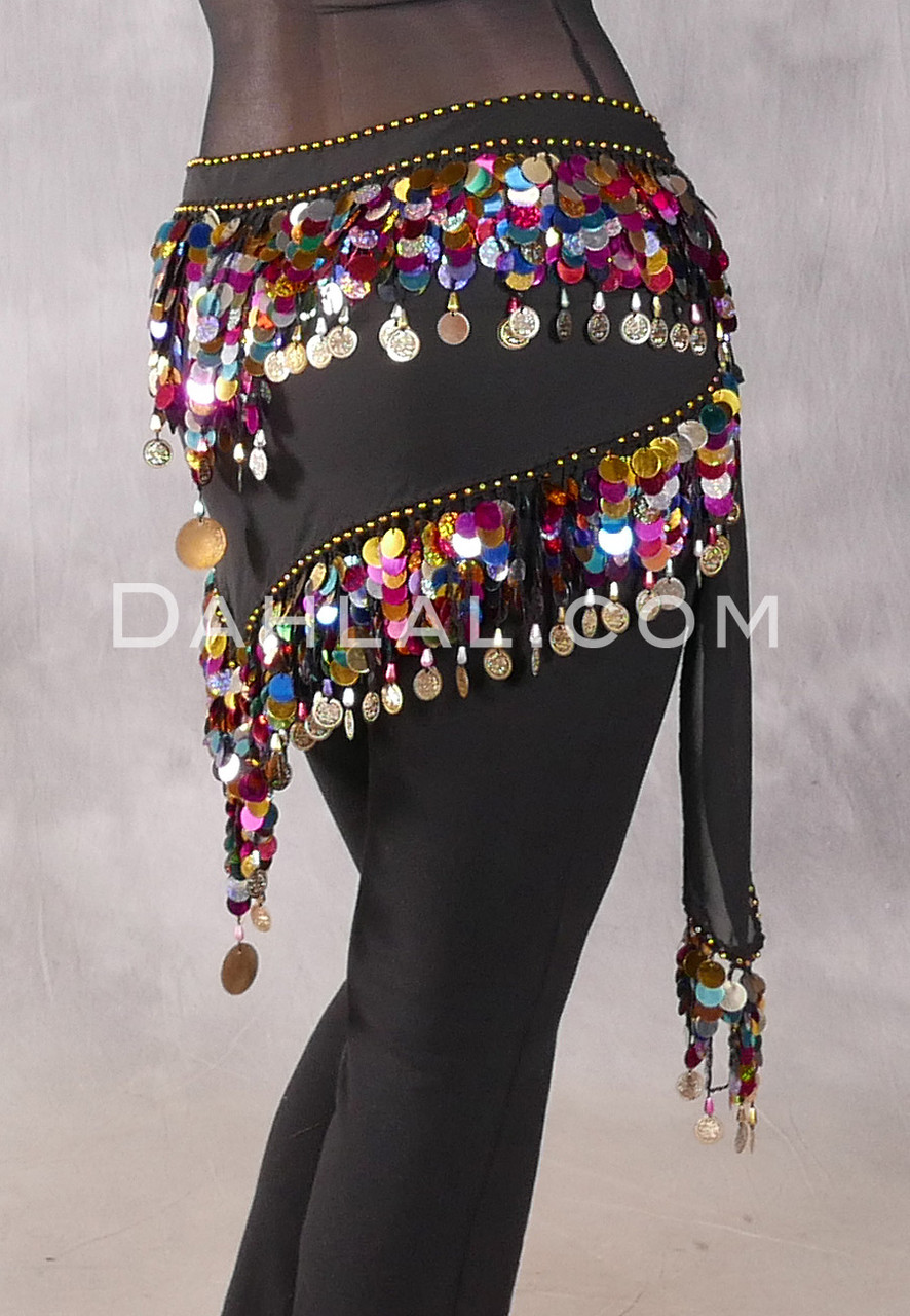 Wholesale Lots of 10 Bellydance Hip Scarf - Mix Colors