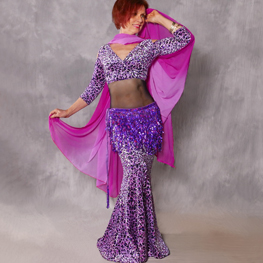 GODDESS I: MAKING WAVES in Royal Blue and Silver by Bella, Turkish Belly  Dance Costume - Dahlal Internationale