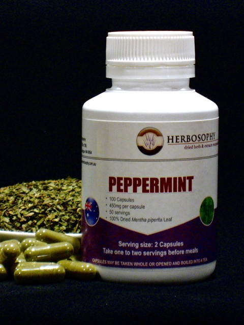 Peppermint Loose Herb, Powder or Capsules @ Herbosophy