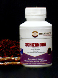Schizandra Dried Berry, Loose Powder or Capsules @ Herbosophy