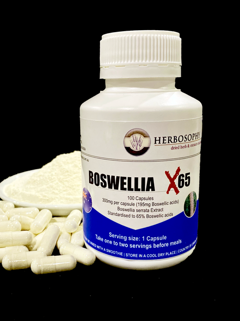 Boswellia Extract capsules and loose powder