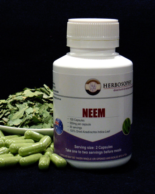 Neem Leaf Loose Herb, Powder or Capsules @ Herbosophy