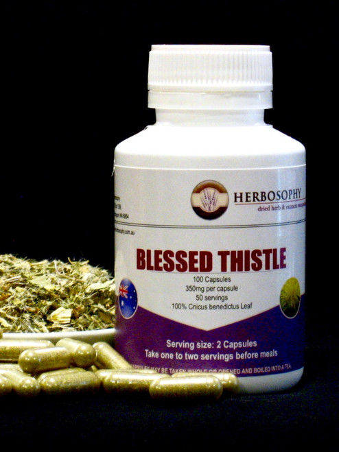 Blessed Thistle Loose Herb, Powder & Capsules @ Herbosophy