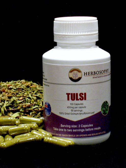 Tulsi (Holy Basil) Capsules & Loose Tea @ Herbosophy