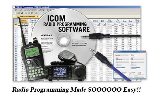 For Icom Radio  USB Program Clone Cable Cord IC-F620TR CS-F620TR Software 