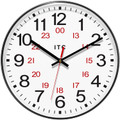INFINITY/ITC 90/1224-1 Combination 12/24 Hour Wall Clock, 12" Diameter