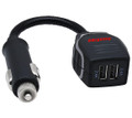 RoadKing RK01701 Dual USB Car Charger 4.8-amp Output 12V/DC Extension Boom Plug