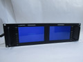 U13611 Used Dual 7" Station Monitor System LCD Rack Mount with HDMI LAN