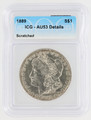1889 Morgan Silver Dollar AU53 Details Scratched ICG Graded Nice 6405300202