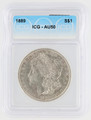 1889 Morgan Silver Dollar AU50 ICG Graded Nice 6405300203