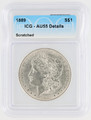 1889 Morgan Silver Dollar AU55 Details Scratched ICG Graded Nice 6405300204