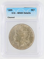 1889 Morgan Silver Dollar MS60 Details Cleanedv ICG Graded Nice 6405300206