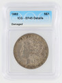 1882 Morgan Silver Dollar EF45 Details Damaged ICG Graded Nice 6405300403