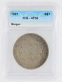1921 Morgan Silver Dollar VF30 ICG Graded 6405300901
