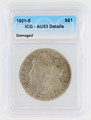1921 S Morgan Silver Dollar AU53 Details Damaged ICG Graded 6405301001