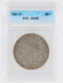 1921 D Morgan Silver Dollar AU50 ICG Graded 6405301002