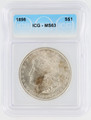 1896 Morgan Silver Dollar MS63 ICG Graded 6405301301