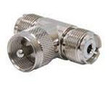 T Coax PL-259 to Double SO-239 Connector