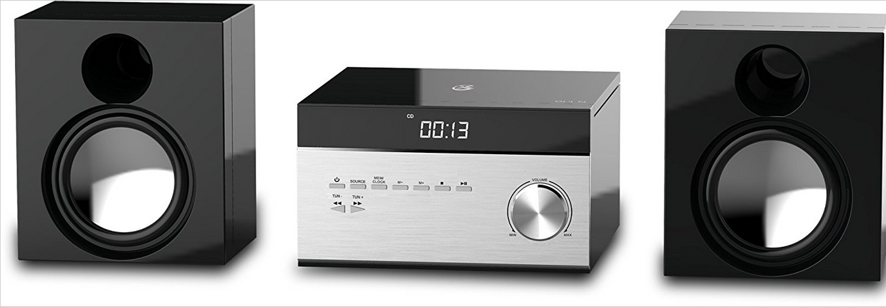 Gpx Hc225b Stereo Home Music System With Cd Player Am Fm Tuner