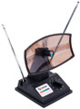 RADAR TYPE, VHF / UHF / FM, TV HDTV INDOOR ANTENNA  2 ELEMENTS, SELECTOR AND COAXIAL CABLE (ANT-501)