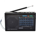 Supersonic SC-1080BT Black Rechargeable 9 Band AM/FM/SW1-7 Bluetooth USB Radio) Black Shortwave Radio